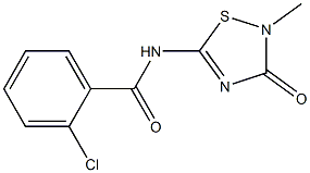 N-[(2,3-Dihydro-2-methyl-3-oxo-1,2,4-thiadiazol)-5-yl]-2-chlorobenzamide Struktur