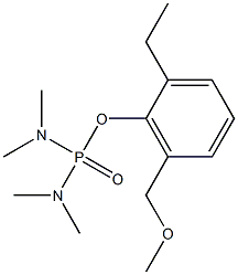 N,N,N',N'-Tetramethyldiamidophosphoric acid 2-ethyl-6-methoxymethylphenyl ester Struktur