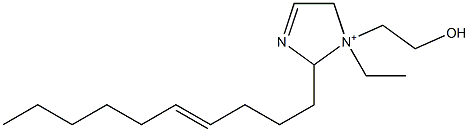 2-(4-Decenyl)-1-ethyl-1-(2-hydroxyethyl)-3-imidazoline-1-ium Struktur