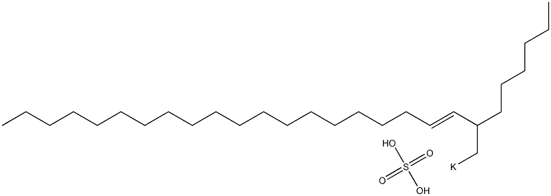 Sulfuric acid 2-hexyl-3-docosenyl=potassium ester salt Struktur