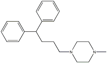 1-(4,4-Diphenylbutyl)-4-methylpiperazine Struktur