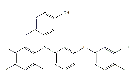 N,N-Bis(5-hydroxy-2,4-dimethylphenyl)-3-(3-hydroxy-4-methylphenoxy)benzenamine Struktur