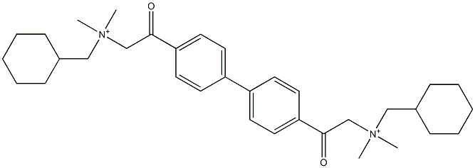 N,N'-[[1,1'-Biphenyl]-4,4'-diylbiscarbonylbismethylene]bis[N-methyl-N-(cyclohexylmethyl)methanaminium] Struktur