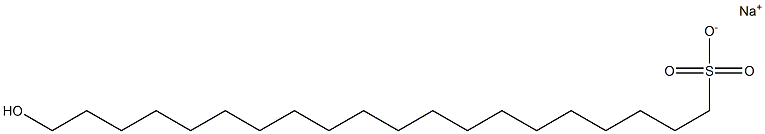 20-Hydroxyicosane-1-sulfonic acid sodium salt Struktur