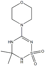 5-Morpholino-2,3-dihydro-3,3-dimethyl-4H-1,2,4,6-thiatriazine 1,1-dioxide Struktur