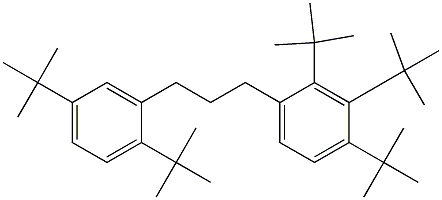 1-(2,3,4-Tri-tert-butylphenyl)-3-(2,5-di-tert-butylphenyl)propane Struktur