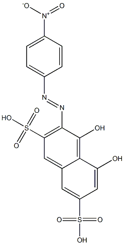 2-[(4-Nitrophenyl)azo]-1,8-dihydroxy-3,6-naphthalenedisulfonic acid Struktur