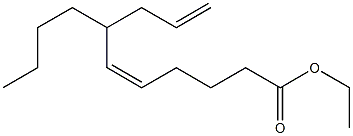 (5Z)-7-Butyl-5,9-decadienoic acid ethyl ester Struktur