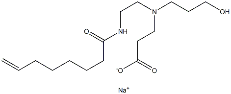 3-[N-(3-Hydroxypropyl)-N-[2-(7-octenoylamino)ethyl]amino]propionic acid sodium salt Struktur