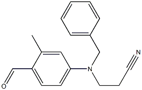 2-Methyl-4-[N-benzyl-N-(2-cyanoethyl)amino]benzaldehyde Struktur