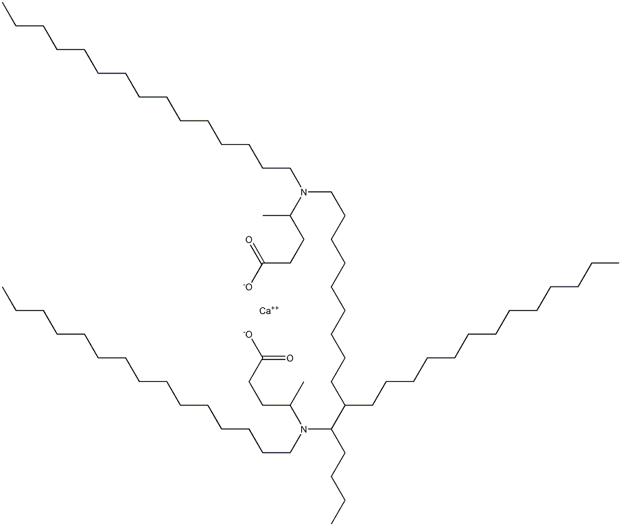 Bis[4-(dipentadecylamino)valeric acid]calcium salt Struktur