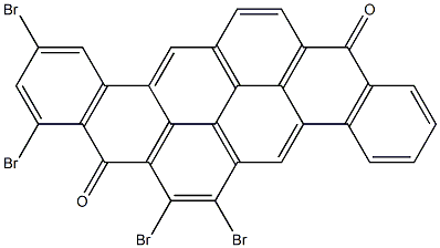 6,7,9,11-Tetrabromo-8,16-pyranthrenedione Struktur