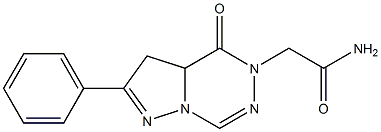 3,3a,4,5-Tetrahydro-4-oxo-2-phenylpyrazolo[1,5-d][1,2,4]triazine-5-acetamide Struktur