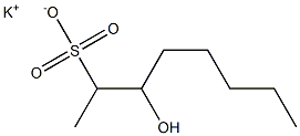 3-Hydroxyoctane-2-sulfonic acid potassium salt Struktur