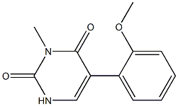 3-Methyl-5-(2-methoxyphenyl)uracil Struktur