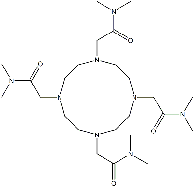 1,4,7,10-Tetrakis(dimethylcarbamoylmethyl)-1,4,7,10-tetraazacyclododecane Struktur