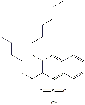 2,3-Diheptyl-1-naphthalenesulfonic acid Struktur