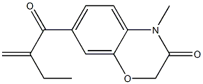 4-Methyl-7-(2-ethylacryloyl)-4H-1,4-benzoxazin-3(2H)-one Struktur