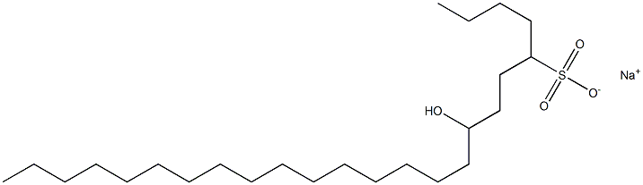 8-Hydroxytetracosane-5-sulfonic acid sodium salt Struktur