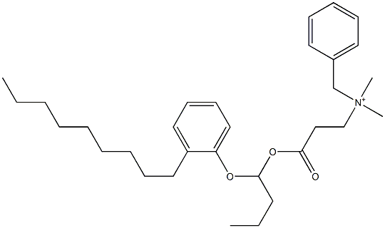 N,N-Dimethyl-N-benzyl-N-[2-[[1-(2-nonylphenyloxy)butyl]oxycarbonyl]ethyl]aminium Struktur