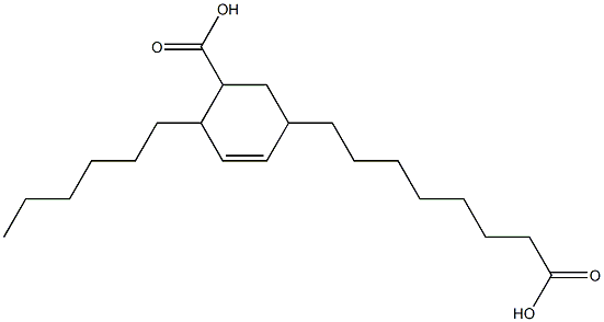 5-Carboxy-4-hexyl-2-cyclohexene-1-octanoic acid Struktur