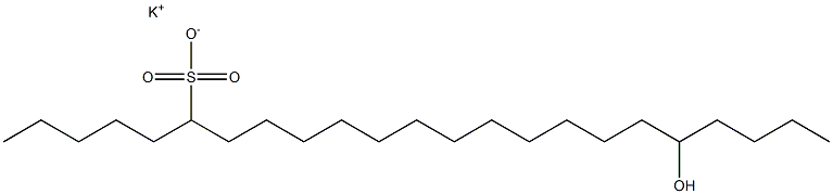 19-Hydroxytricosane-6-sulfonic acid potassium salt Struktur