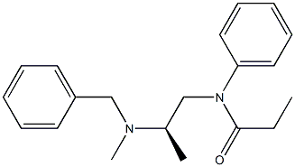 (-)-N-[(R)-2-(Benzylmethylamino)propyl]-N-phenylpropionamide Struktur