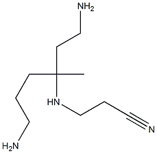 3-[4-Amino-1-(2-aminoethyl)-1-methylbutylamino]propiononitrile Struktur