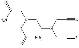 N,N-Bis(carbamoylmethyl)-N',N'-bis(cyanomethyl)ethylenediamine Struktur