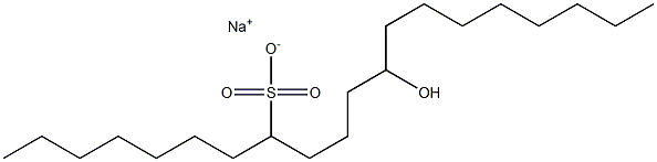 12-Hydroxyicosane-8-sulfonic acid sodium salt Struktur