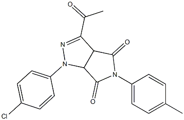 1,3a,4,5,6,6a-Hexahydro-3-acetyl-4,6-dioxo-5-(4-methylphenyl)-1-(4-chlorophenyl)pyrrolo[3,4-c]pyrazole Struktur