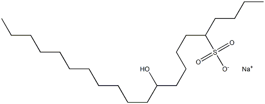 10-Hydroxyhenicosane-5-sulfonic acid sodium salt Struktur