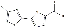 5-(3-Methyl-1,2,4-oxadiazol-5-yl)thiophene-2-carboxylic acid Struktur