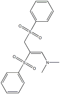 N,N-Dimethyl-2,3-bis(phenylsulfonyl)-1-propen-1-amine Struktur