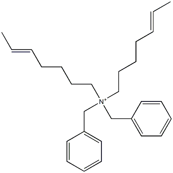 Di(5-heptenyl)dibenzylaminium Struktur