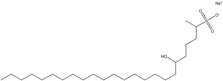 6-Hydroxytetracosane-2-sulfonic acid sodium salt Struktur