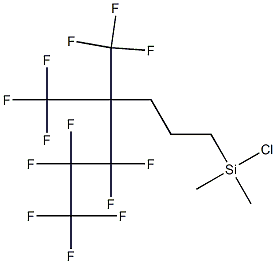 3-[1,1-Bis(trifluoromethyl)-2,2,3,3,4,4,4-heptafluorobutyl]propyldimethylchlorosilane Struktur