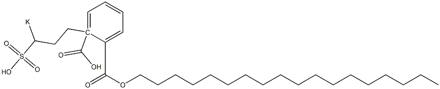 Phthalic acid 1-octadecyl 2-(3-potassiosulfopropyl) ester Struktur