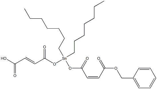 3,3'-[Diheptylstannanediylbis(oxycarbonyl)]bis[(Z)-acrylic acid benzyl] ester Struktur