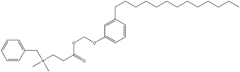 N,N-Dimethyl-N-benzyl-N-[2-[[(3-tridecylphenyloxy)methyl]oxycarbonyl]ethyl]aminium Struktur