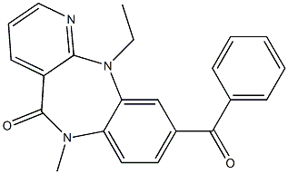 6,11-Dihydro-9-benzoyl-11-ethyl-6-methyl-5H-pyrido[2,3-b][1,5]benzodiazepin-5-one Struktur