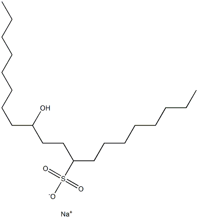 12-Hydroxyicosane-9-sulfonic acid sodium salt Struktur