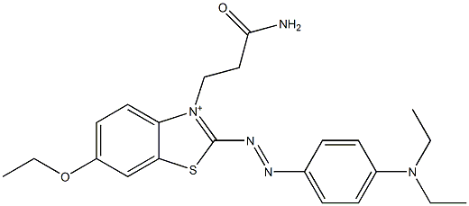 2-[4-(Diethylamino)phenylazo]-3-(3-amino-3-oxopropyl)-6-ethoxybenzothiazole-3-ium Struktur