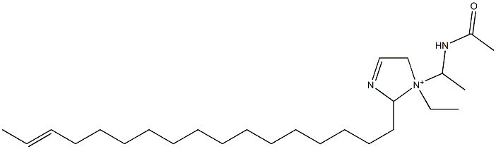 1-[1-(Acetylamino)ethyl]-1-ethyl-2-(15-heptadecenyl)-3-imidazoline-1-ium Struktur