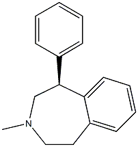 (5S)-2,3,4,5-Tetrahydro-3-methyl-5-phenyl-1H-3-benzazepine Struktur