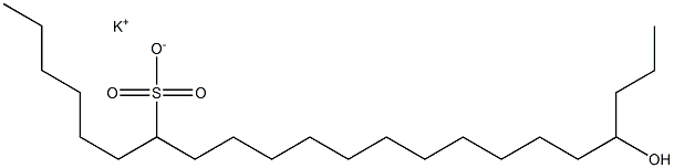 19-Hydroxydocosane-7-sulfonic acid potassium salt Struktur