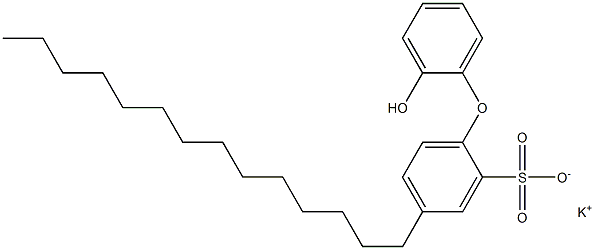 2'-Hydroxy-4-tetradecyl[oxybisbenzene]-2-sulfonic acid potassium salt Struktur