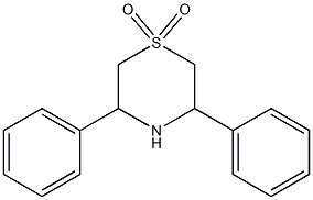 3,5-Diphenyltetrahydro-2H-1,4-thiazine 1,1-dioxide Struktur