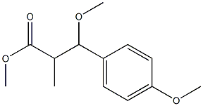 3-Methoxy-3-(4-methoxyphenyl)-2-methylpropanoic acid methyl ester Struktur