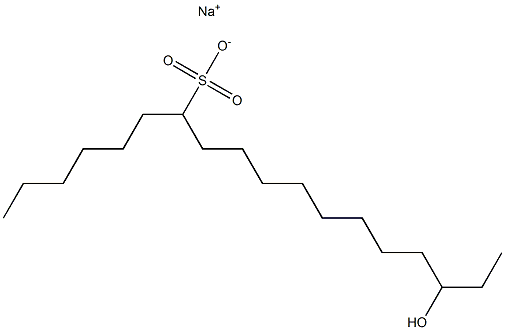 16-Hydroxyoctadecane-7-sulfonic acid sodium salt Struktur